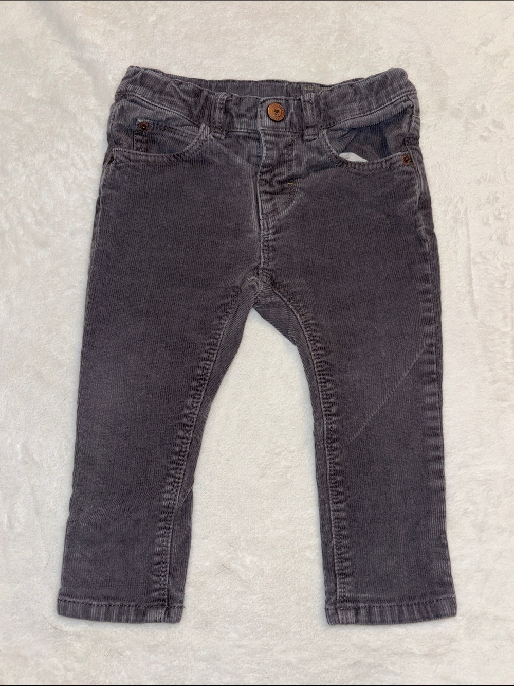 ZARA Kids Charcoal Corduroy Jeans - Comfortable Everyday Bottoms
